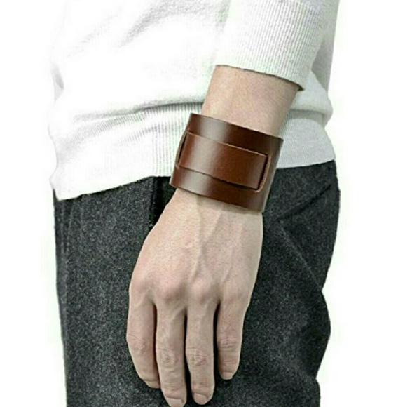 NEW Genuine Leather Buckle Wrap Bracelet - Picture 1 of 7